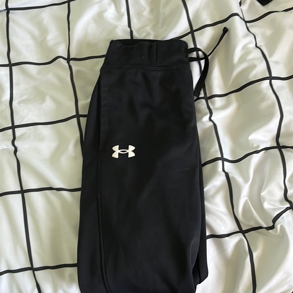 Black joggers under armor